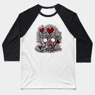 Skull heart-tree Baseball T-Shirt